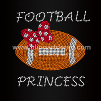 Football Princess Rhinestone Iron On Transfers Football Princess Rhinestone Iron On Transfers